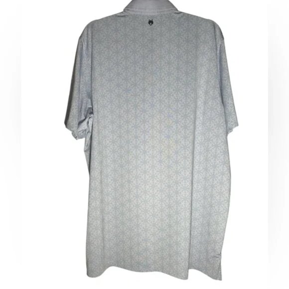 Greyson Lions Tooth Print Golf Polo Shirt Men’s size XL Performance Summer - Picture 3 of 5